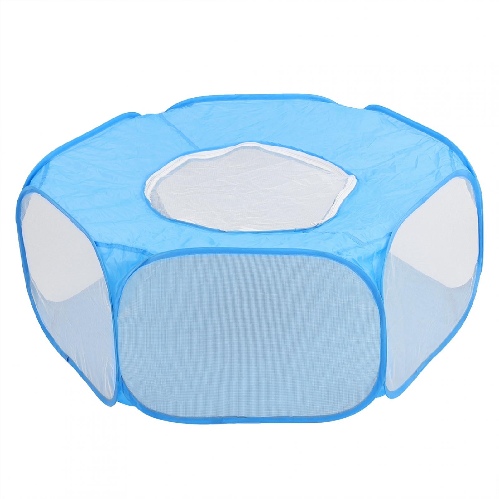 Foldable Pet Tent Foldable Small Animal Game Fence， Hamster Playpen， Cloth Chinchillas For Hamsters Sky Blue