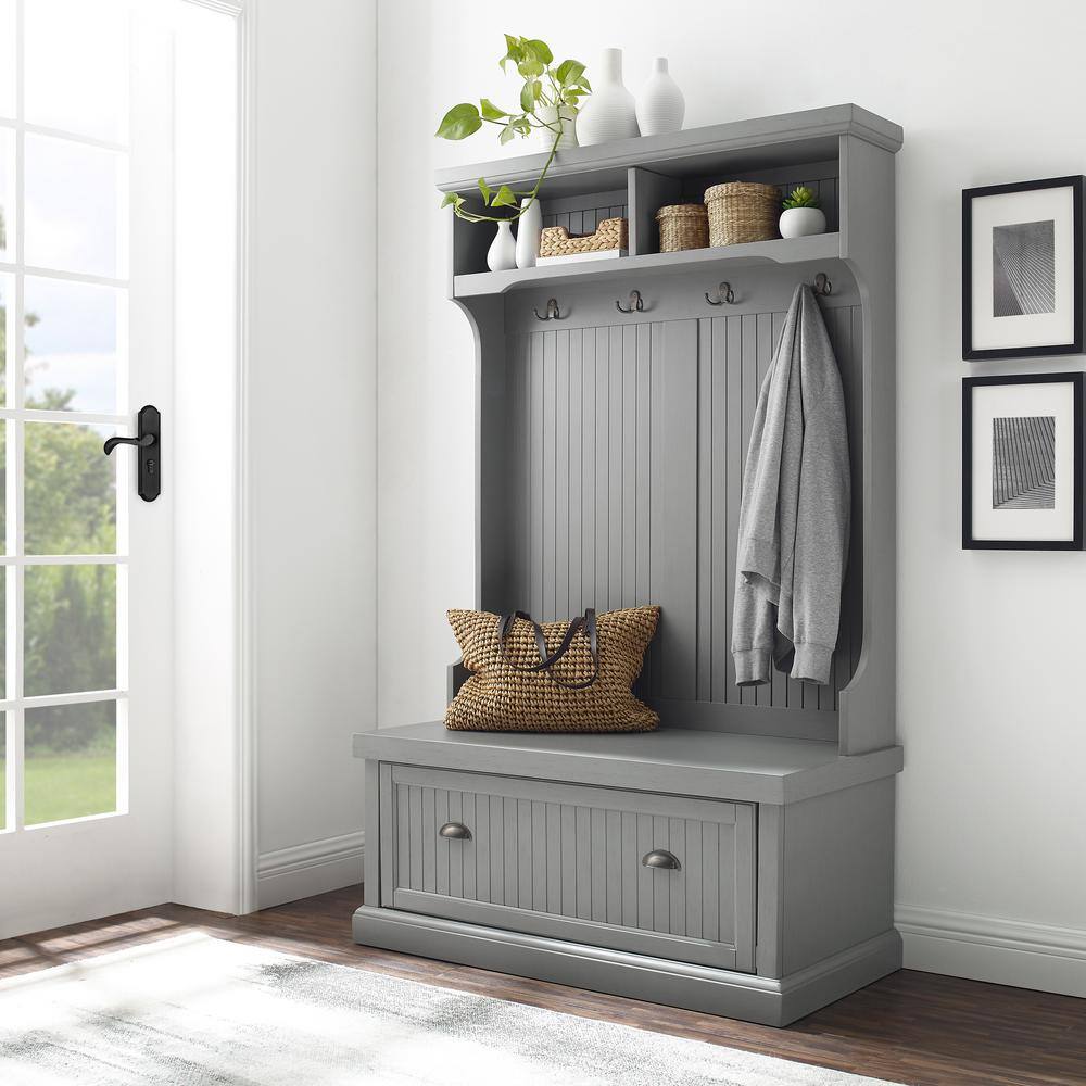 CROSLEY FURNITURE Seaside Gray Hall Tree CF6006-GY