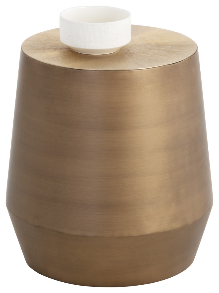 Creed Side Table Antique Gold   Contemporary   Side Tables And End Tables   by Sunpan Modern Home  Houzz