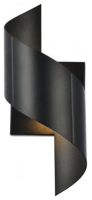 Elegant Lighting LDOD4034 Raine 13 quotTall LED Outdoor Wall Sconce   Modern   Outdoor Wall Lights And Sconces   by Buildcom  Houzz