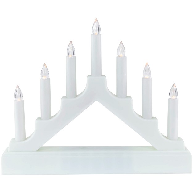 Led Lighted 7 tier White Candelabra Christmas Decoration