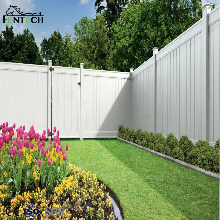 Cheap pvc pipe fence  made in China 100% Virgin PVC white pvc fence  Free Maintenance home depot vinyl fence