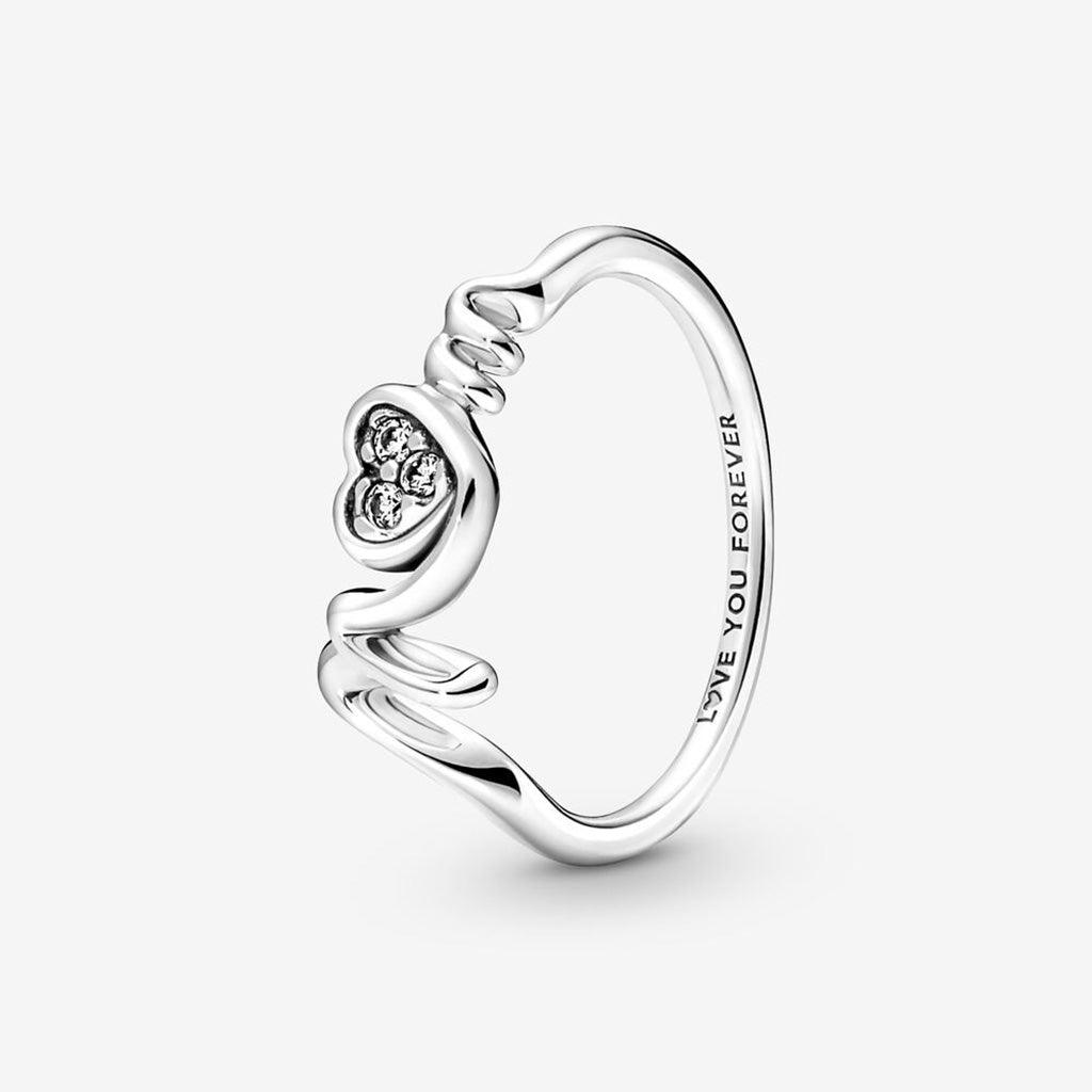 PANDORA  Mom Pavé Heart Ring