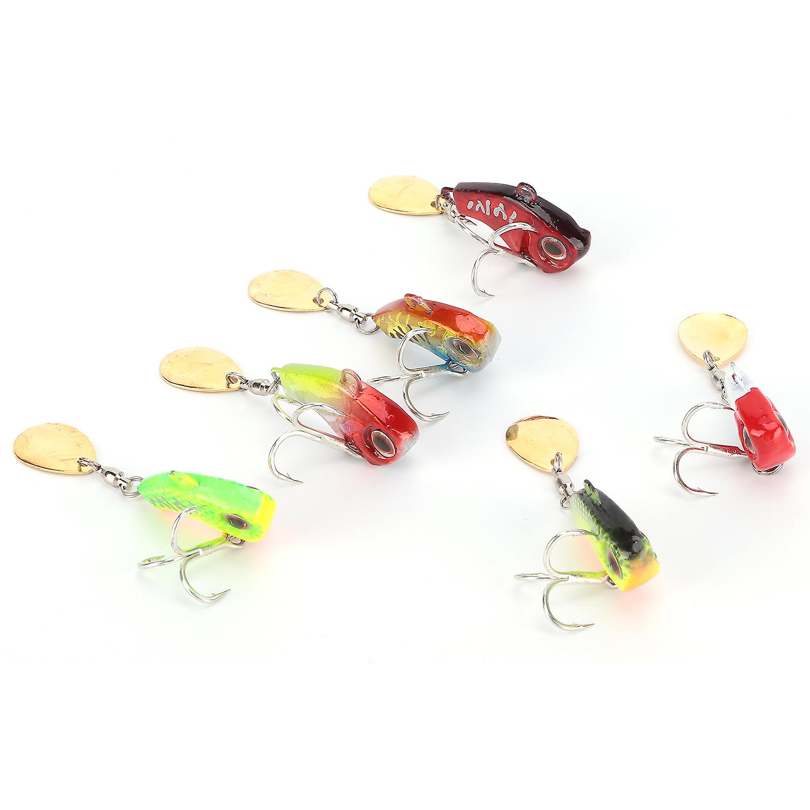 Metal Mini Vib With Spoon Trout Fishing Lure 9g Sinking Lures Rotating Tail Fishing Tackle