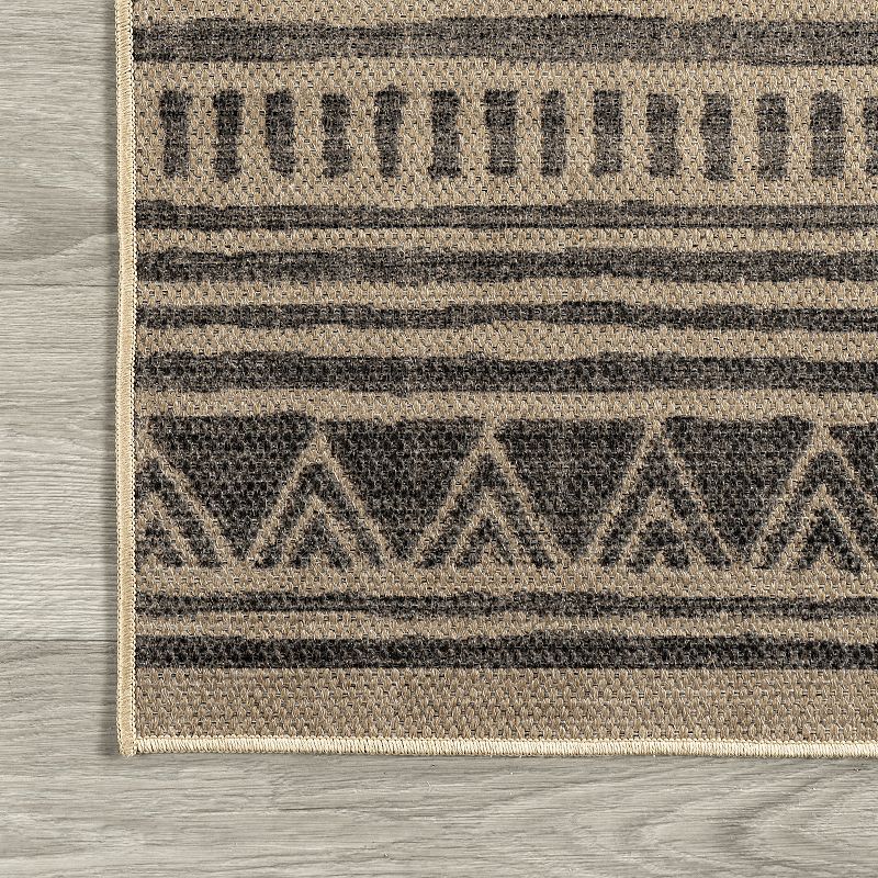 nuLoom Anisa Tribal Stripe Easy-Jute Machine Washable Area Rug