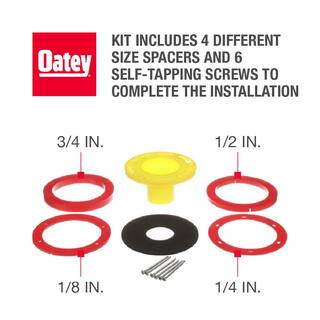 Oatey 14 in. - 1-58 in. Toilet Flange Extender Kit 43400