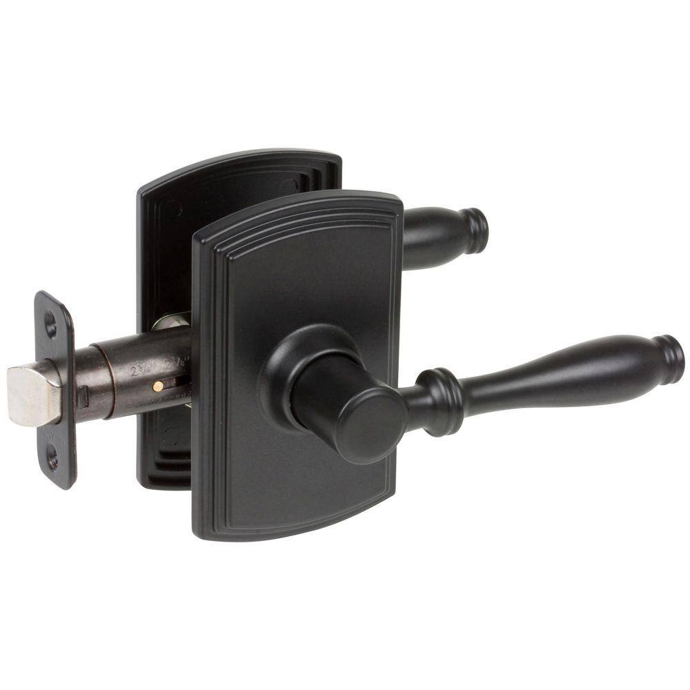 DELANEY HARDWARE Italian Collection Sorado Black HallCloset Door Handle 364104