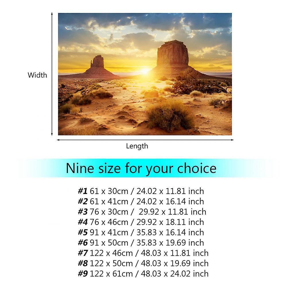 Sun And Desert Style Aquarium Fish Tank Background Poster Pvc Adhesive Decor Paper (76*46cm)