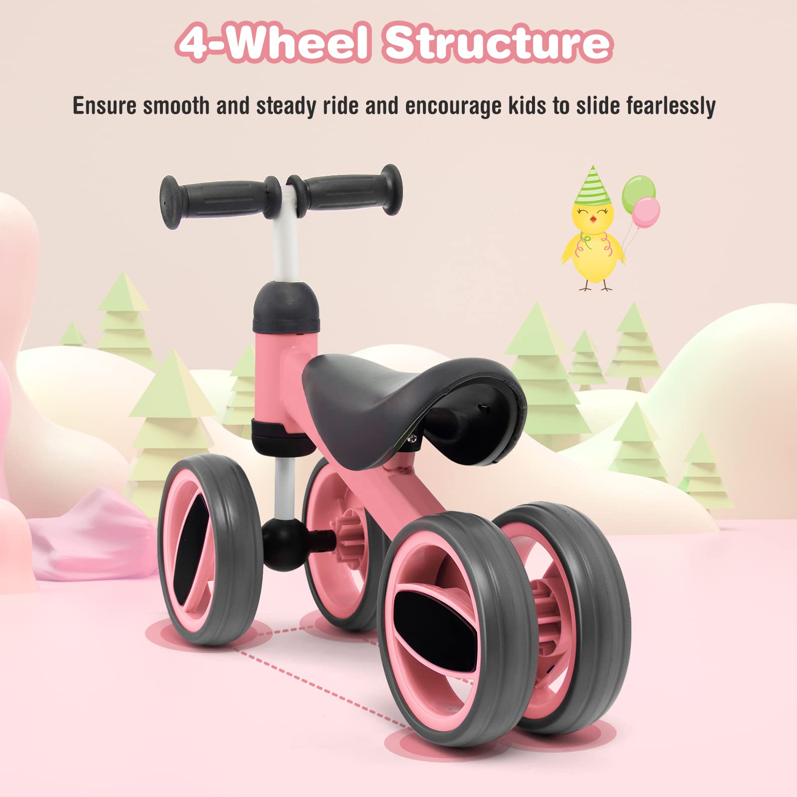 Costzon Baby Balance Bike for 1-2 Year Old Boys Girls, 12-24 Month Toddler Balance Bike