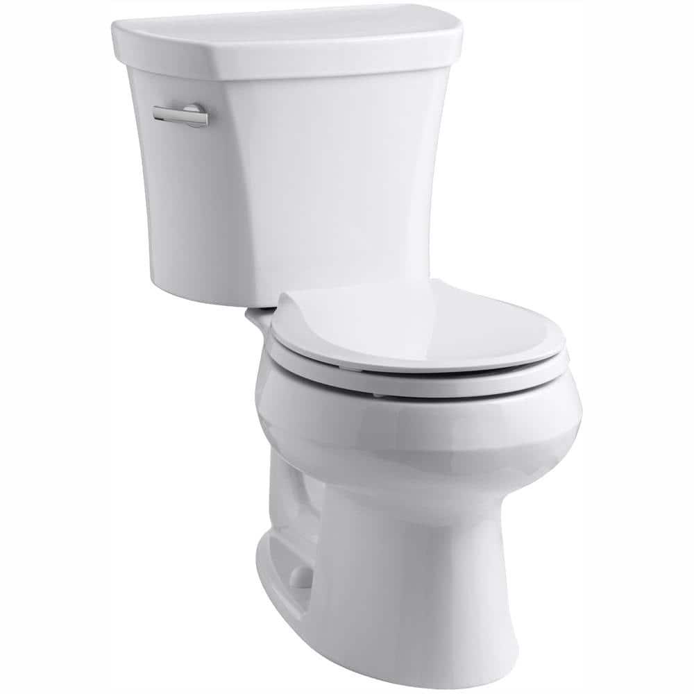 KOHLER Wellworth 14 in RoughIn 2Piece 128 GPF Single Flush Round Toilet in White