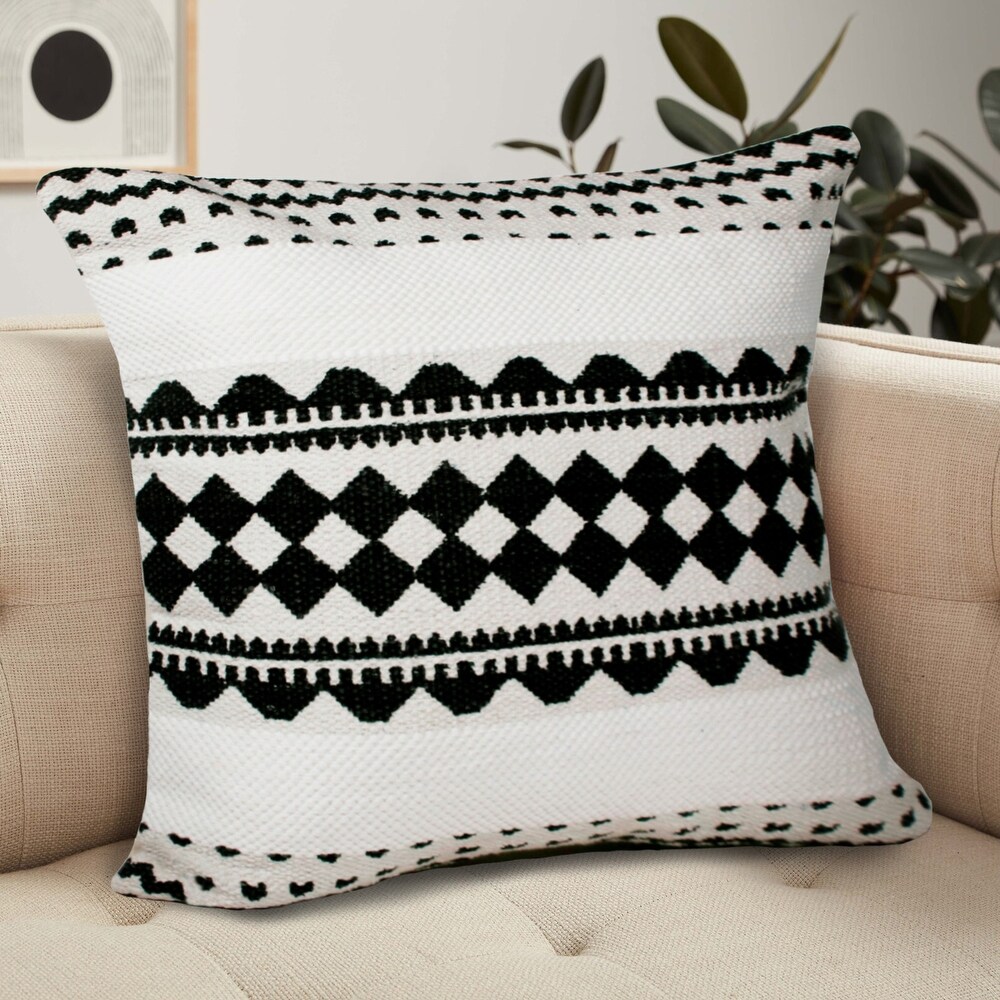 LR Home Modern Mosaic Geometric Stripe Throw Pillow