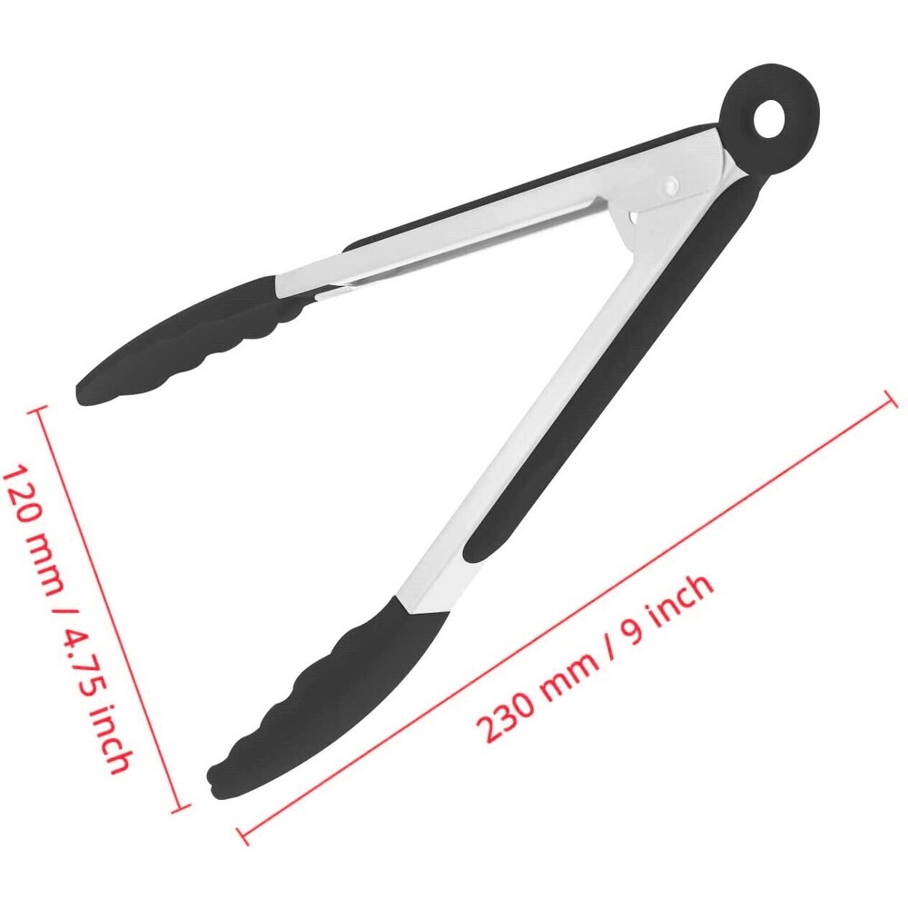 9 Inch Silicone Kitchen Tongs