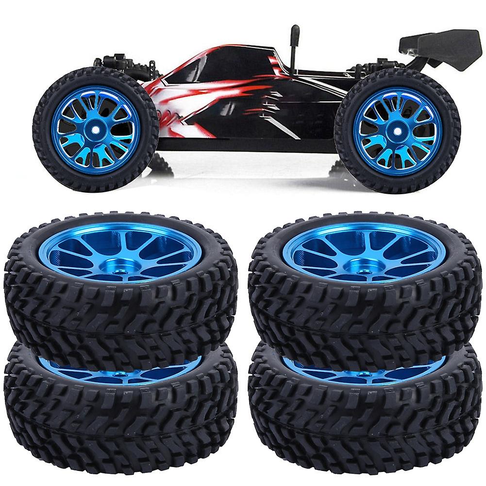 75mm Rc Alloy Wheel Blue Rally Tire Tyre For Wl 1/18 A959 A979 A969 Racing Car