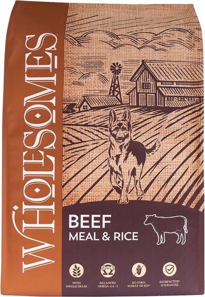 Wholesomes Beef Meal and Rice Formula Dry Dog Food