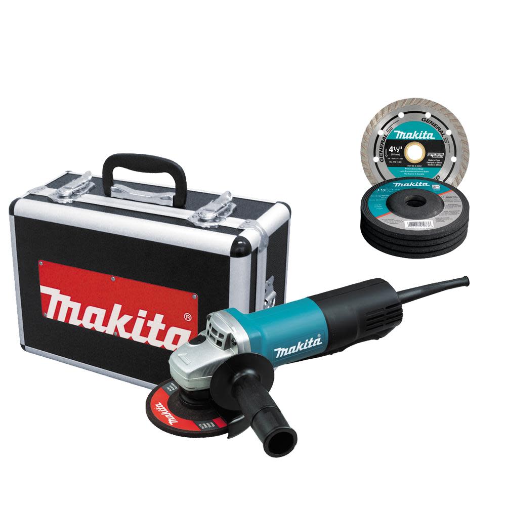 Makita 4-1/2-Inch Angle Grinder with Aluminum Case 9557PBX1 from Makita