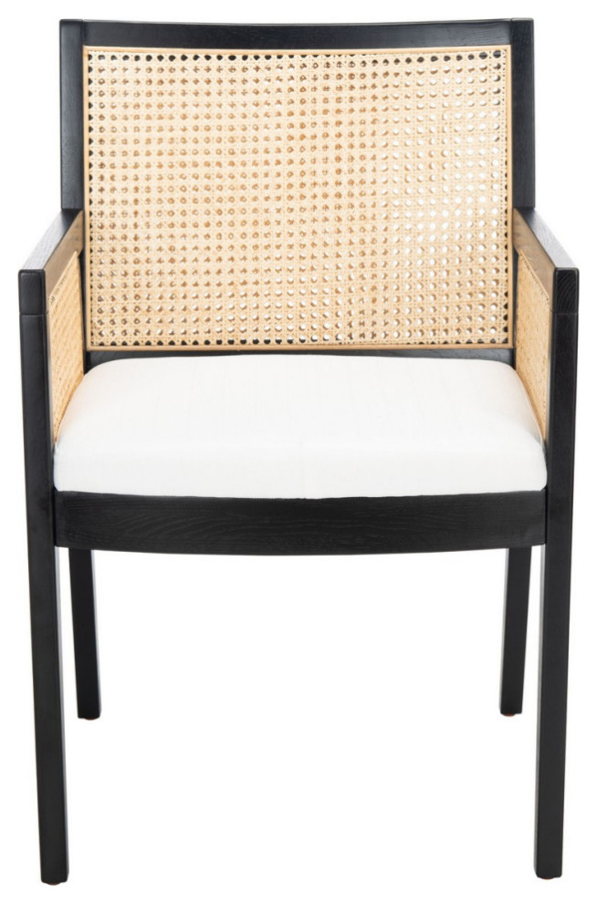 Battan Dining Chair Black/Natural Set of 2   Tropical   Dining Chairs   by AED Luxury Home Decor  Houzz