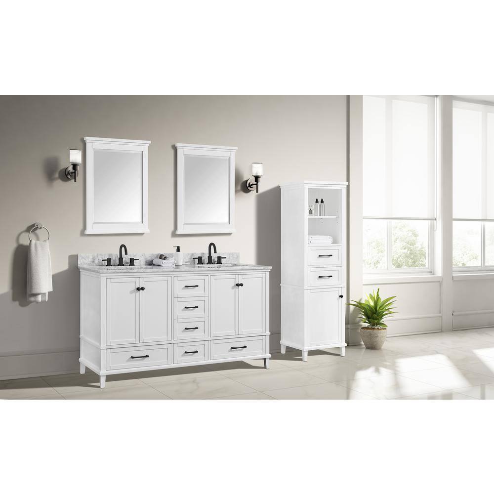 Home Decorators Collection Merryfield 60 in. W x 21-12 in. D Bathroom Vanity Cabinet Only in White 19112-V60-WT