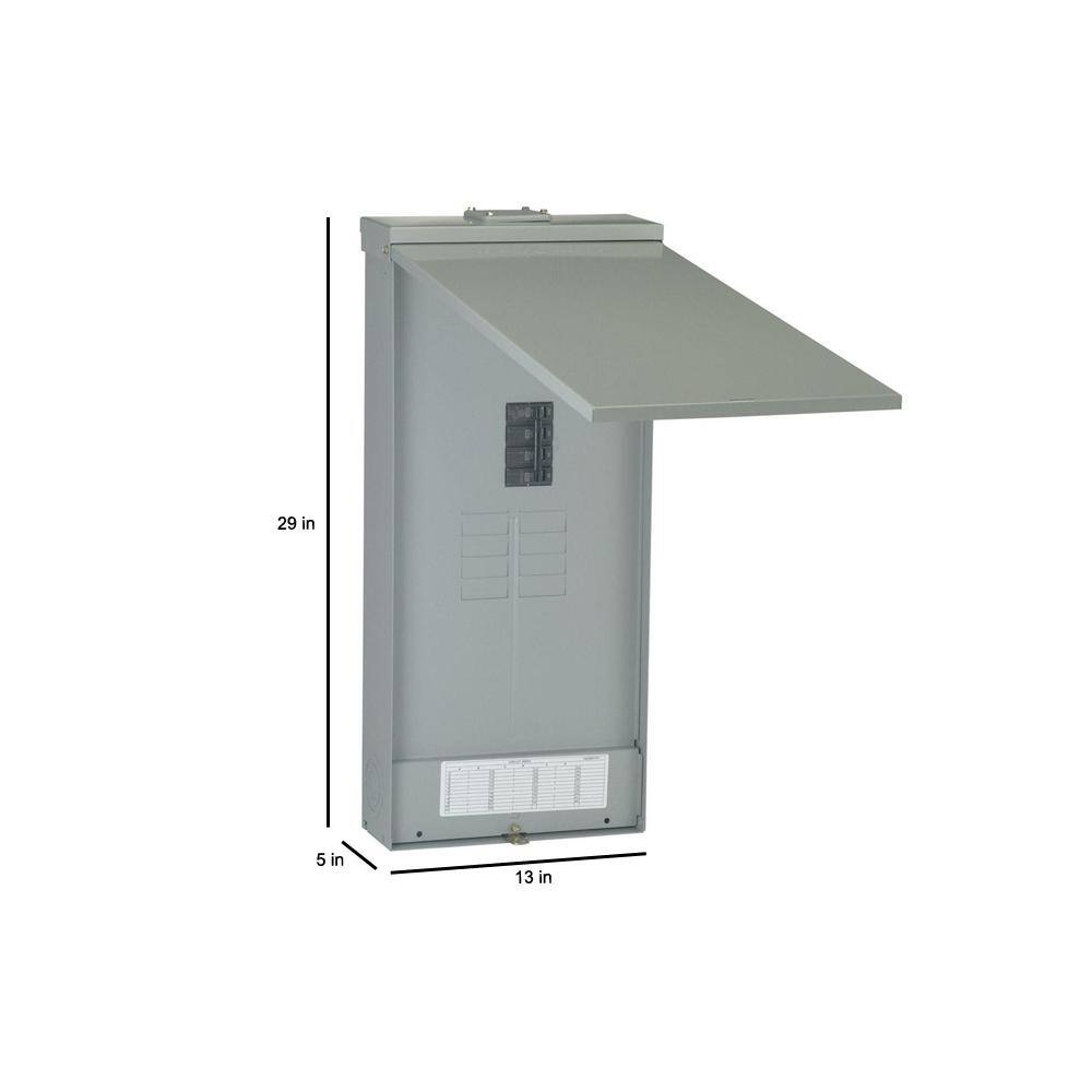 GE PowerMark Gold 200 Amp 8-Space 16-Circuit Outdoor Main Breaker Circuit Load Center Panel TM820RCUFLP