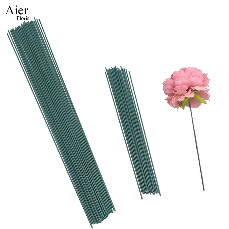 Aierflorist High Quality  100pcs/bag Florist Tools Green floral wire  Flower Stem Crafts DIY Creative florist Accessories