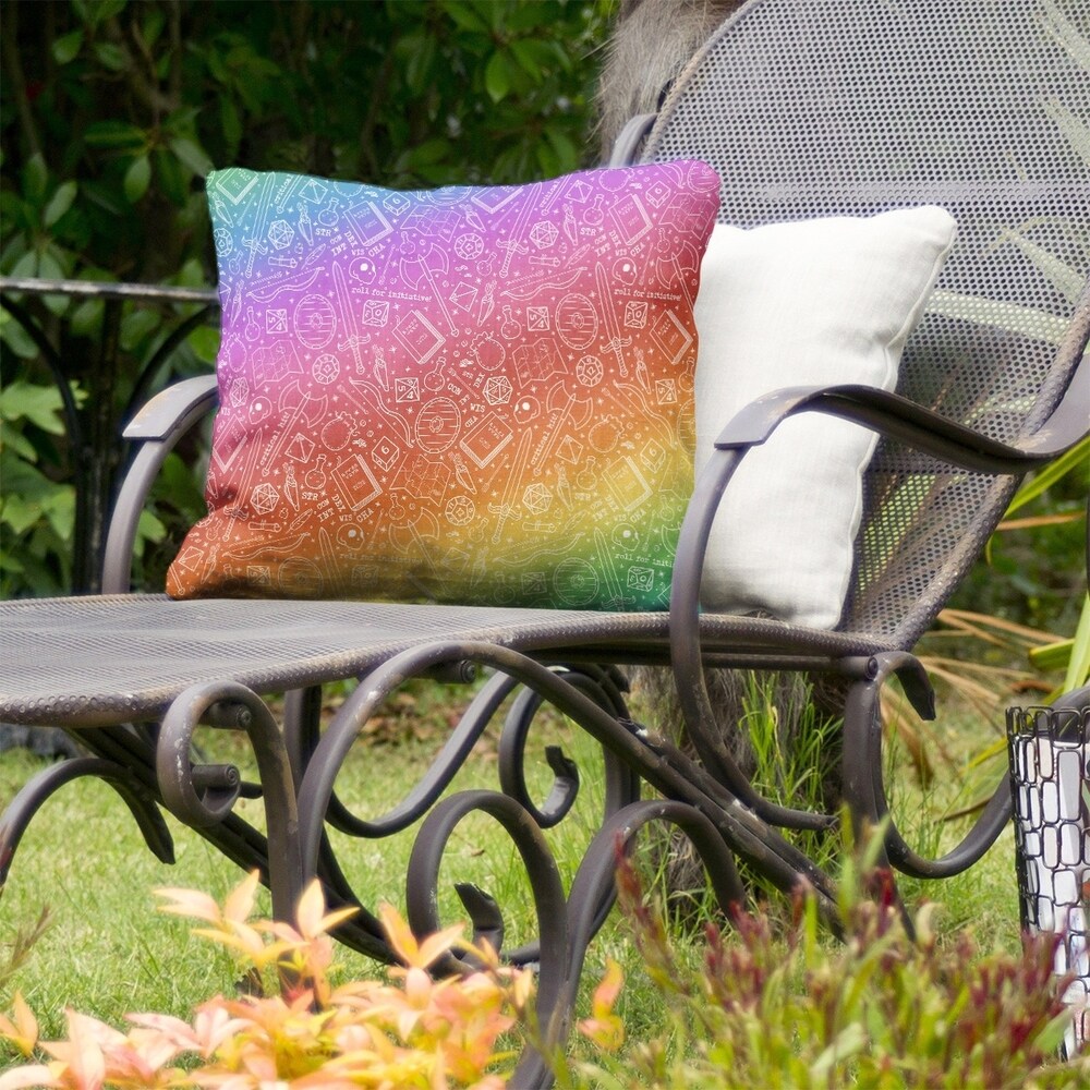 Ombre RPG Pattern Indoor/Outdoor Pillow