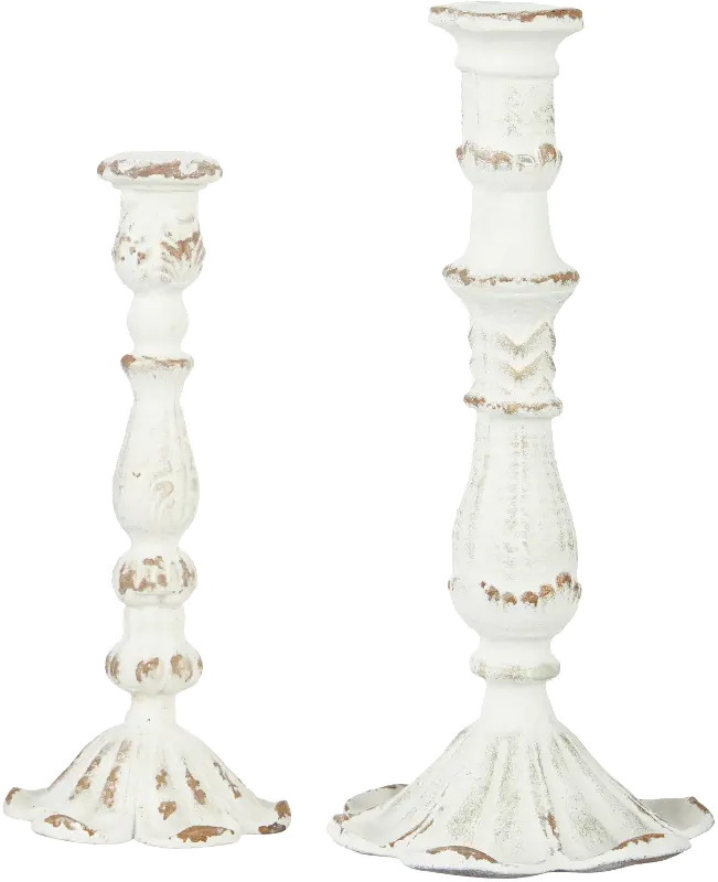 9 Inch White Candlestick