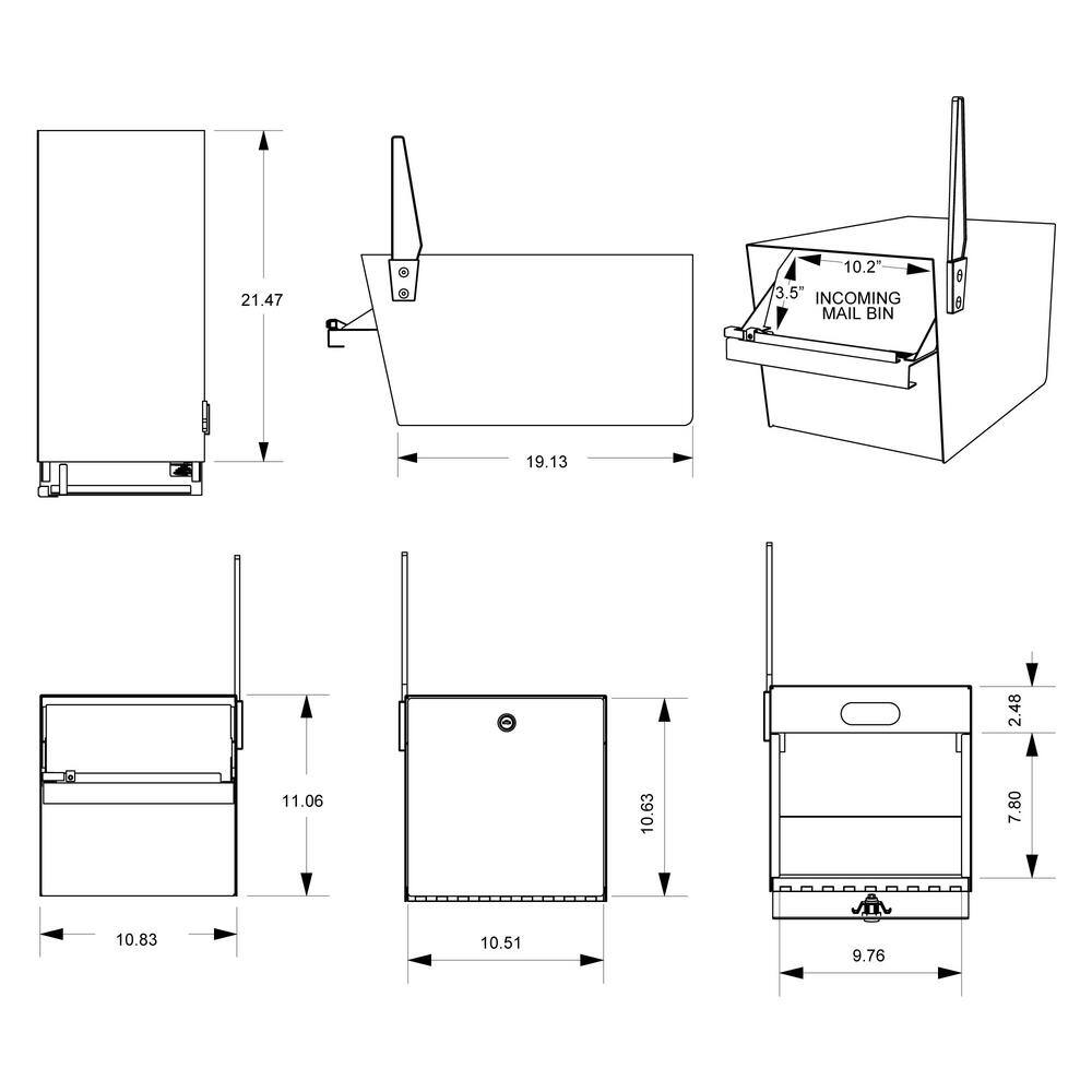 Mail Boss Mail Manager Street Safe Black Post-Mount Mailbox with High Security Reinforced Rear Locking System 7526