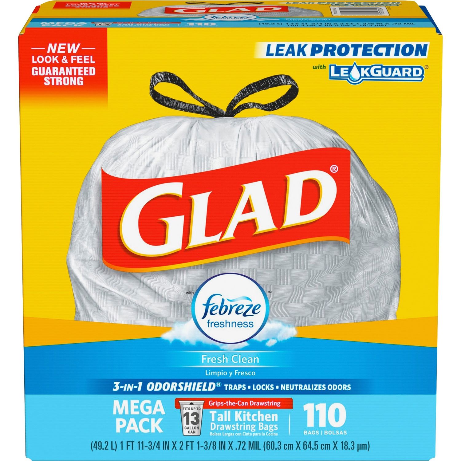 ForceFlex Tall Kitchen Drawstring Trash Bags by The Clorox Company CLO78563