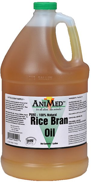 AniMed Rice Bran Oil Horse Supplement， 1-gal bottle