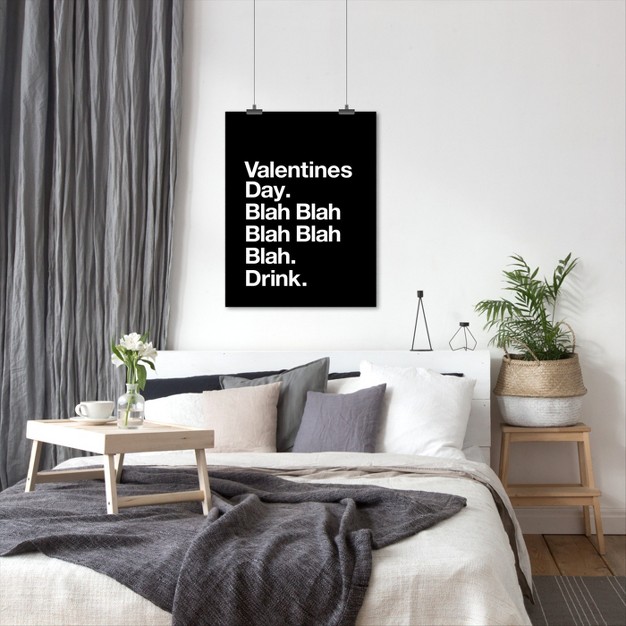 Americanflat Minimalist Motivational Valentines Day Blah Blah Blah By Motivated Type Wall Art