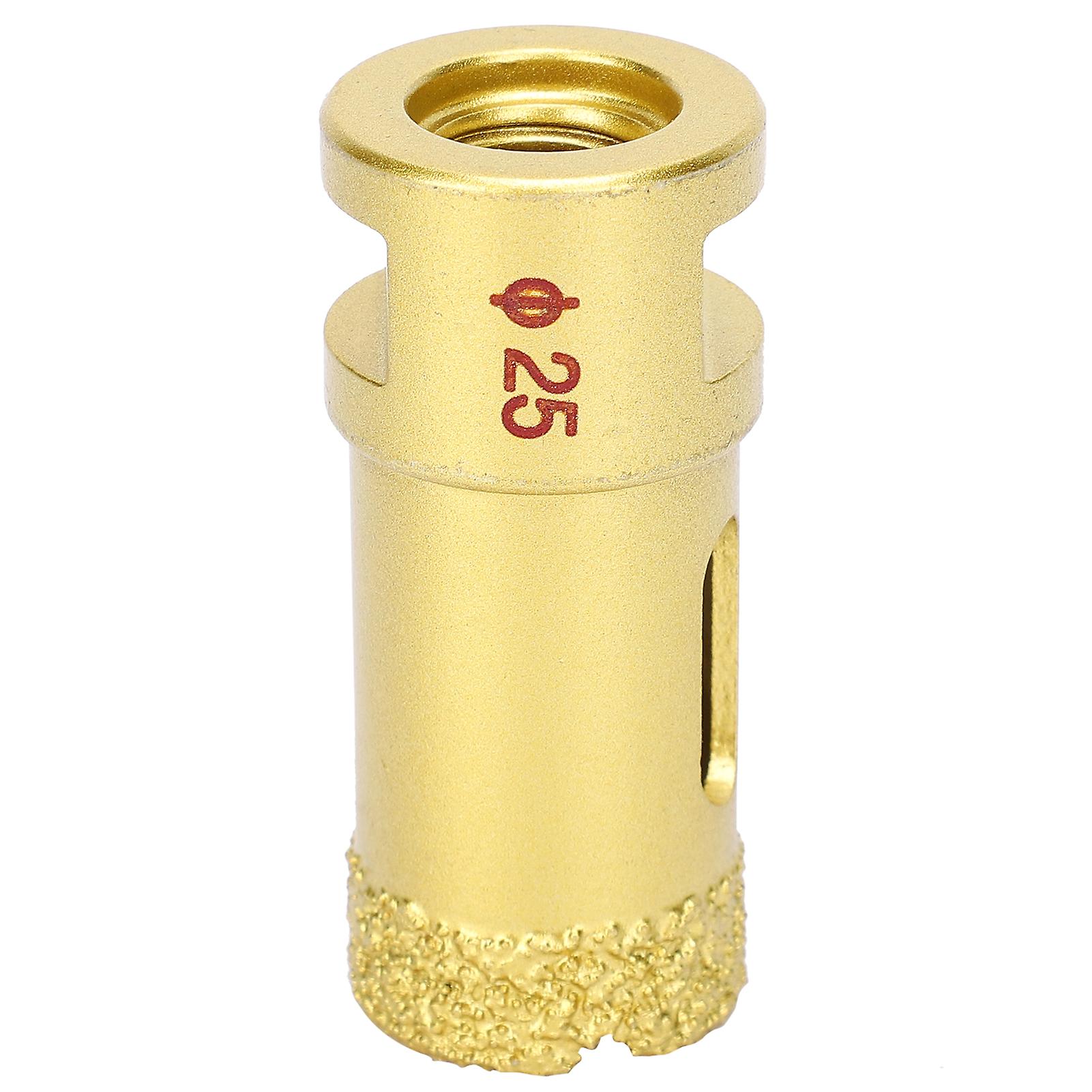 25mm Diamond Hole Saw Drill Bit Brazing Marble Hole Opener Gold Diamond Drill Cutter Power Tool