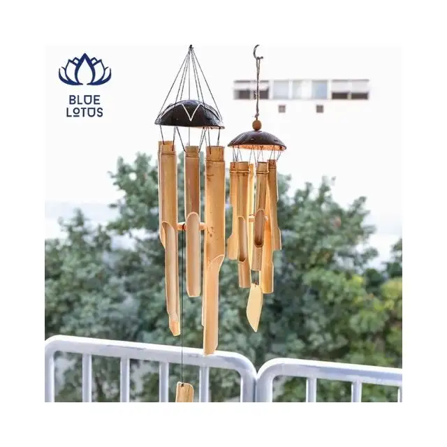 Wind chimes decoration gift wooden brass refrigerator wooden door