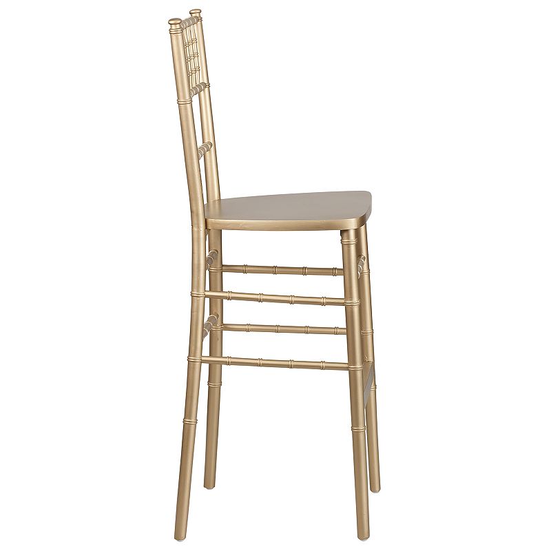 Emma and Oliver Gold Wood Chiavari Barstool Party and Event Rental