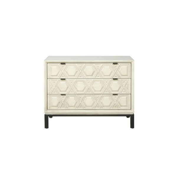 Riley Cream 38-Inch Three Drawer Console