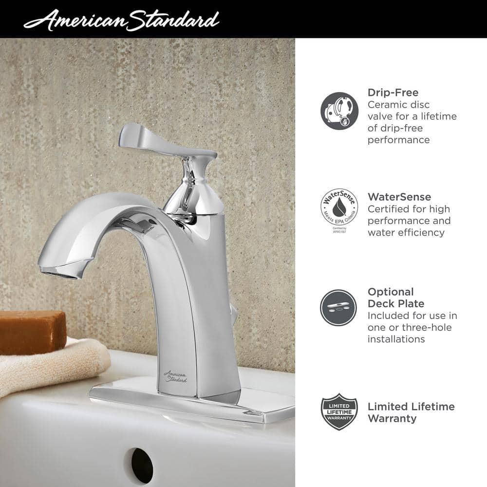 American Standard Chatfield Single Hole SingleHandle Bathroom Faucet in Brushed Nickel