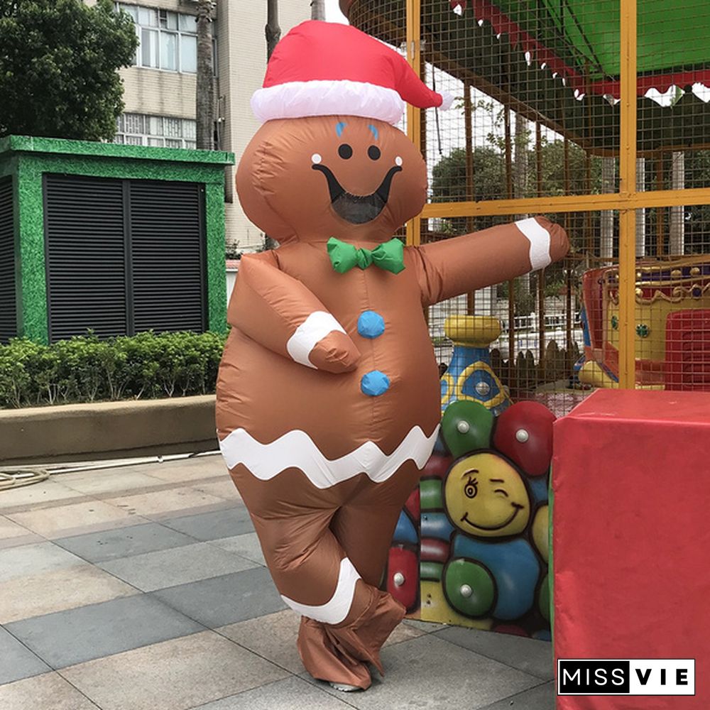 Inflatable Santa Gingerbread Man Pumpkin Doctor Costumes for Kids Adult Fancy Dress Suit Halloween Christmas Carnival Party Men Women Boys Girls Outfit