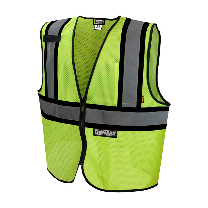 DW Reflective Class 2 Hi-Vis Safety Vest Green XL