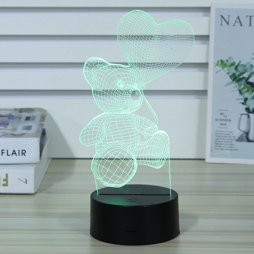 LED 3D Night Light Decorative Desk Lamp for Kid Room Bedroom Xmas Birthday Gifts