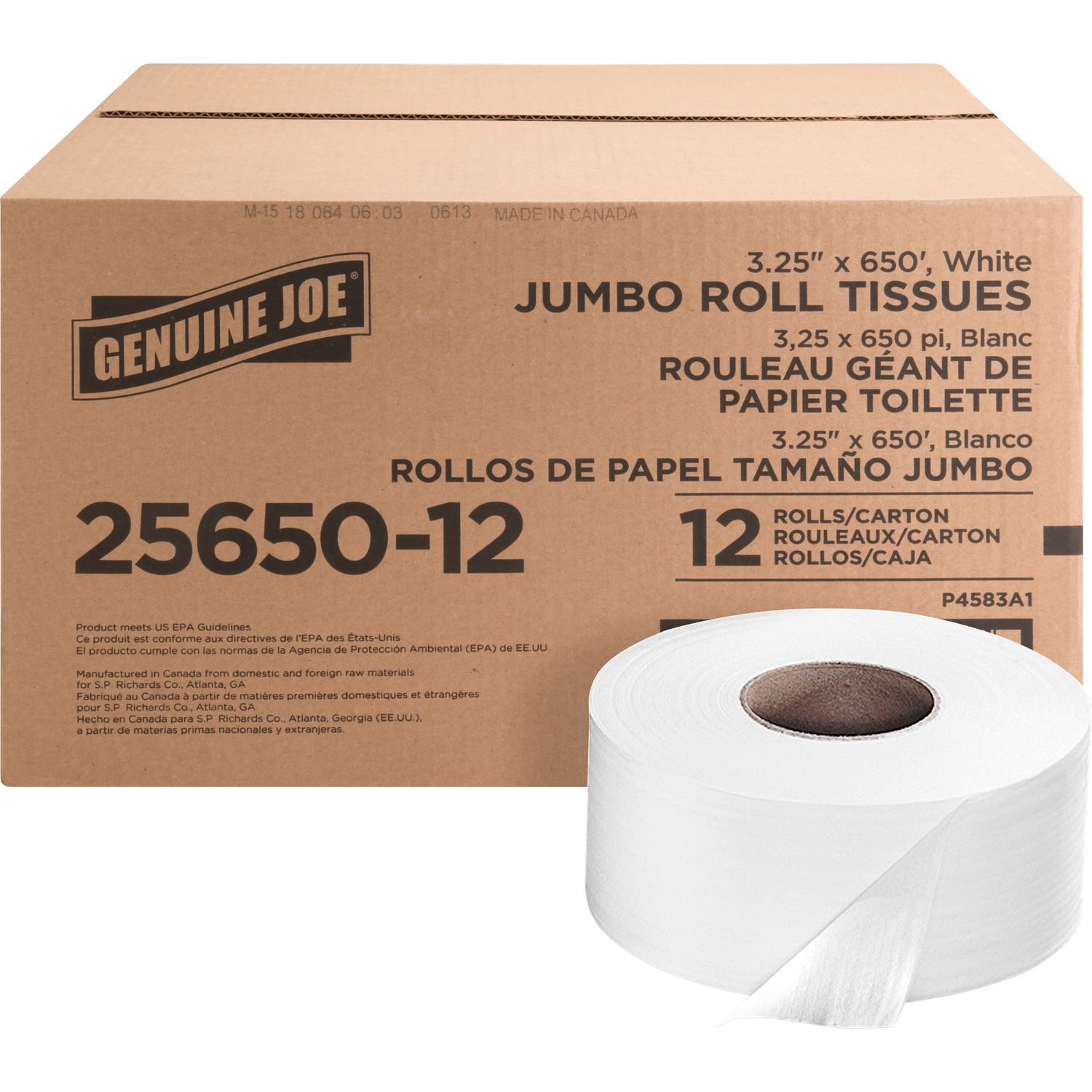 2-ply Jumbo Roll Dispenser Bath Tissue by Genuine Joe GJO2565012