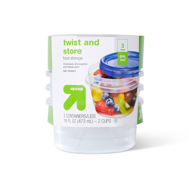 Twist And Store Medium Round Food Storage Container