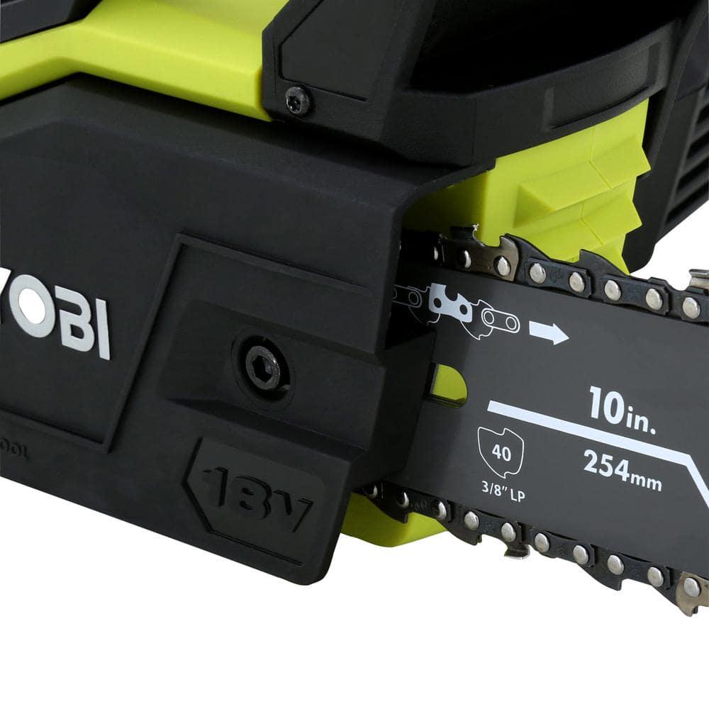 RYOBI ONE 18V 10 in Battery Chainsaw with 15 Ah Battery and Charger