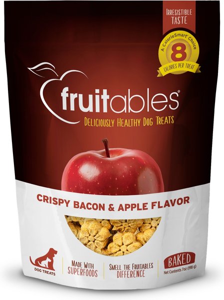 Fruitables Crispy Bacon and Apple Flavor Crunchy Dog Treats