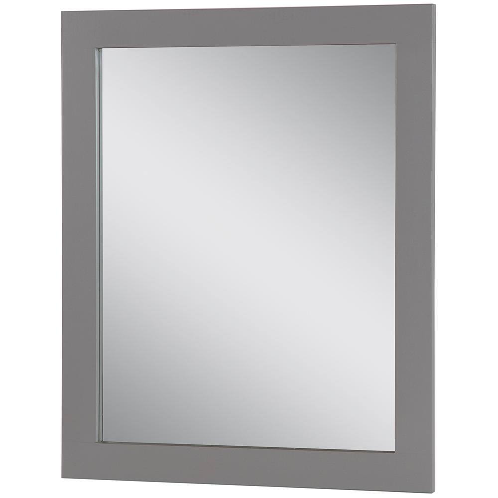 Home Decorators Collection 25.67 in. W x 31.38 in. H Framed Wall Mirror in Sterling Gray WTWM26-ST