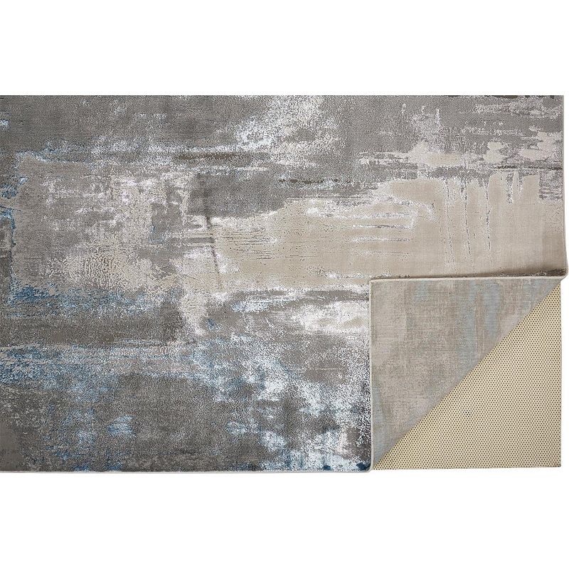 Weave and Wander Aurelian Modern Metallic Watercolor Rug