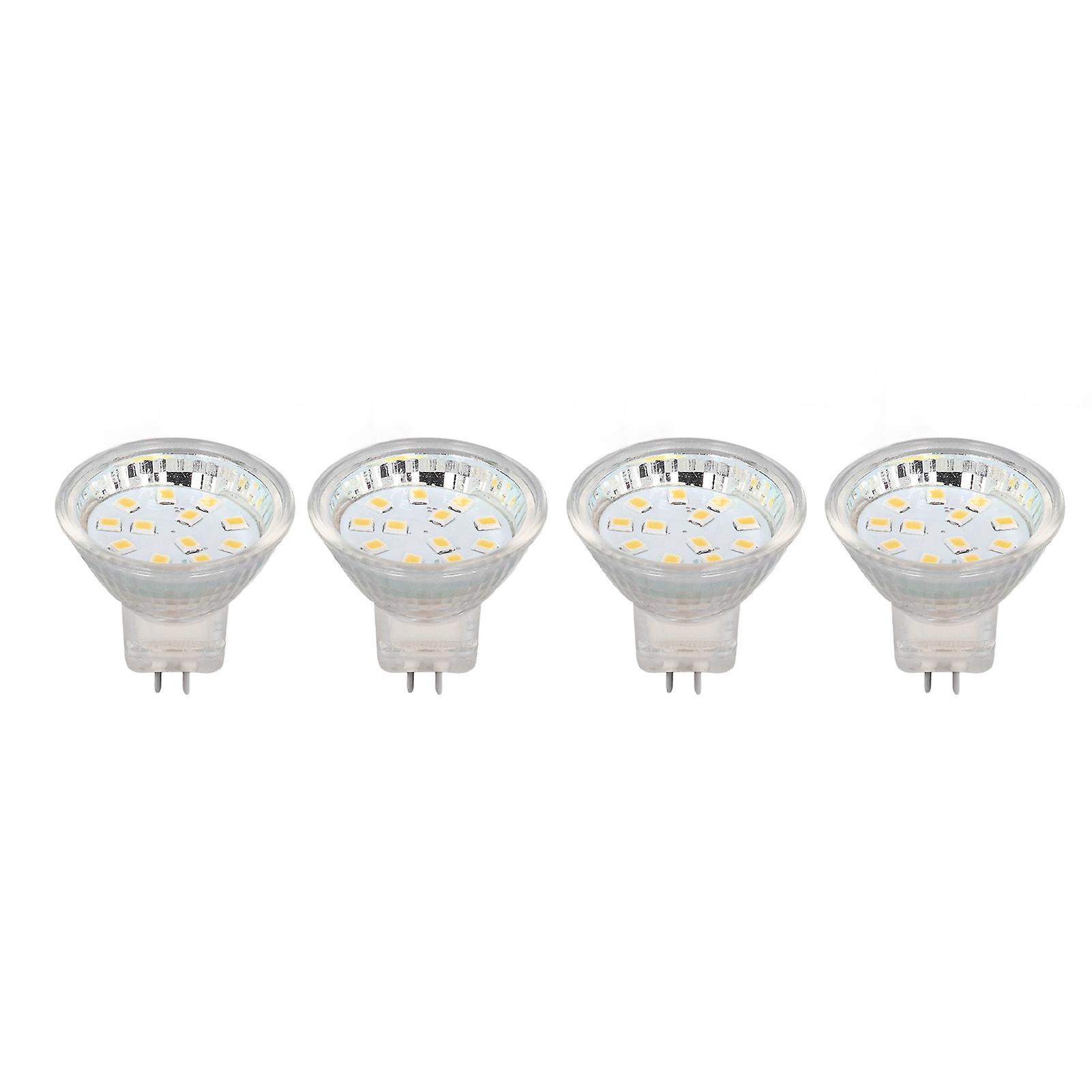 4PCS MR11 12LED Light Bulb 2W 300LM Spot Light Bulb Double Pin Base Landscape Light BulbWarm White 3000K