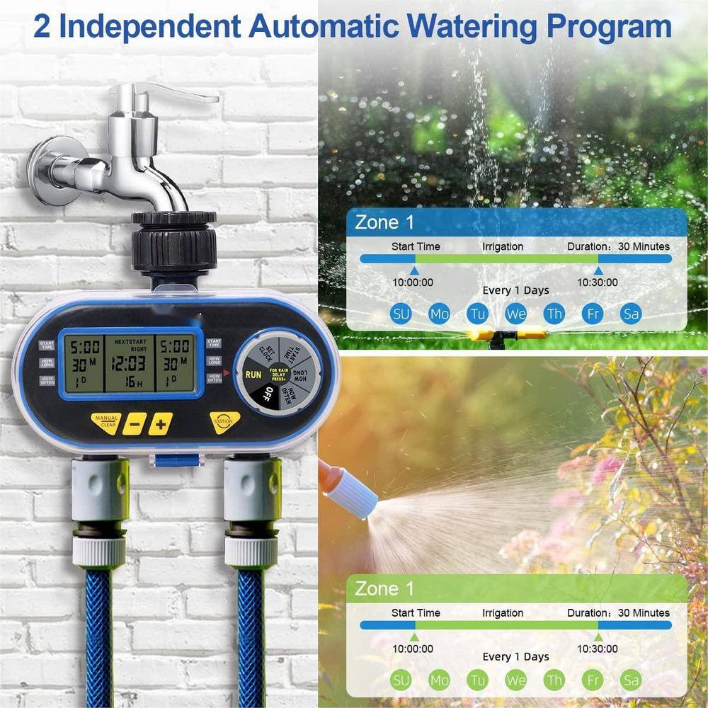 Cubilan Outdoor Water Timer for Garden Hose Sprinkler Timer Programmable Hose Timer with Rain DelayManual B07SQ4YG2T