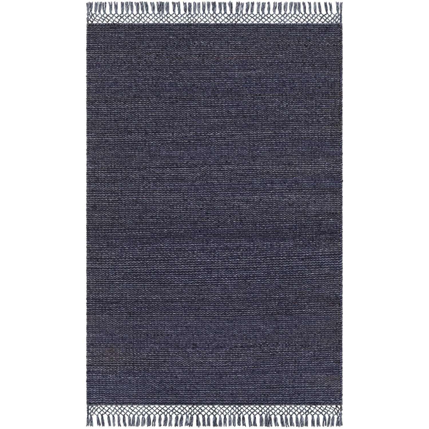 Southampton Hand Woven Rug in Navy, Medium Gray