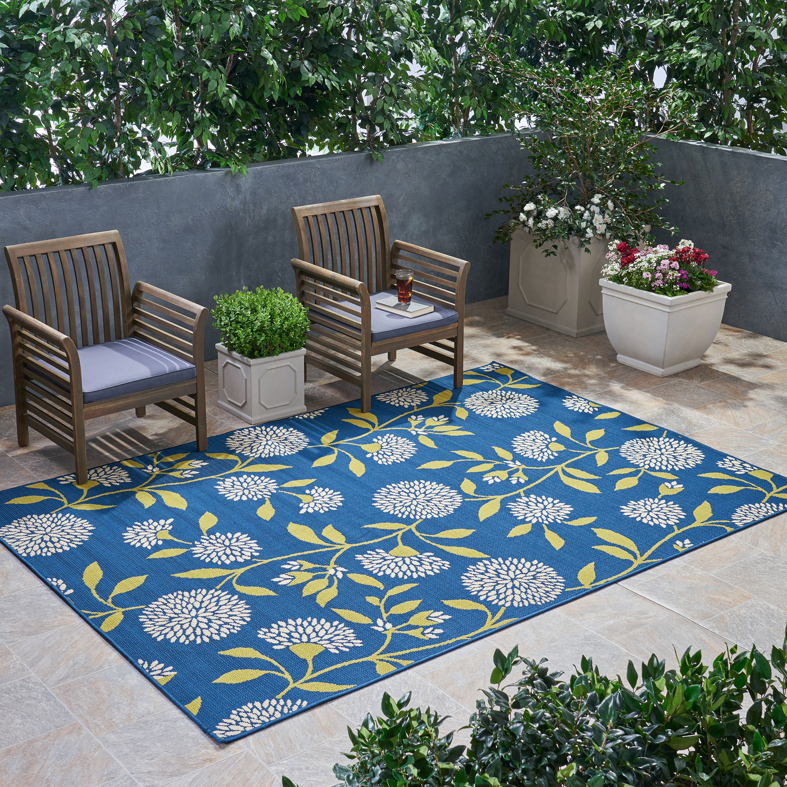 Dione Outdoor Floral Area Rug