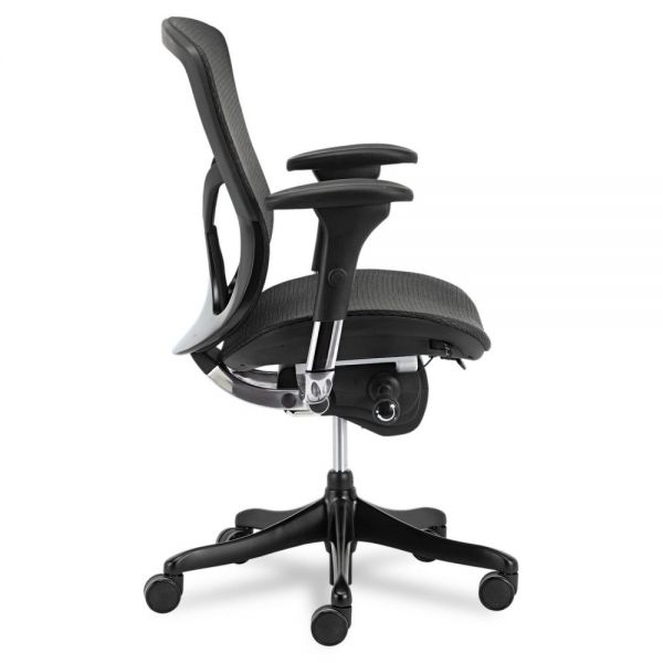 Alera EQ Series Ergonomic Multifunction Mid-Back Mesh Chair， Supports Up to 250 lb， Black