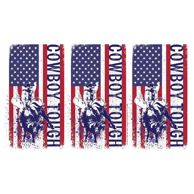 Professional Bull Riders Cowboy Tough USA Flag Background 17-oz. Stainless Steel Bottle