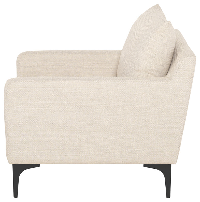 Anders Sand Fabric Single Seat Sofa  Hgsc502   Midcentury   Armchairs And Accent Chairs   by Beyond Design  ampMore  Houzz